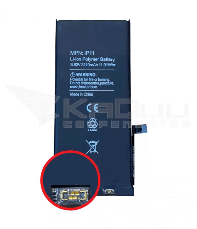 BATERIA 3110MAH PARA IPHONE 11 A2111 CRACK SIN MENSAJE
