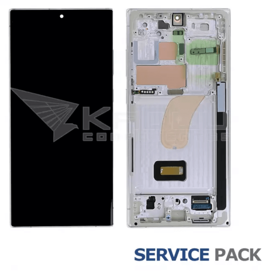 PANTALLA LCD SAMSUNG GALAXY S23 ULTRA S918B MARCO CREMA GH82-30466B GH82-30465B SERVICE PACK