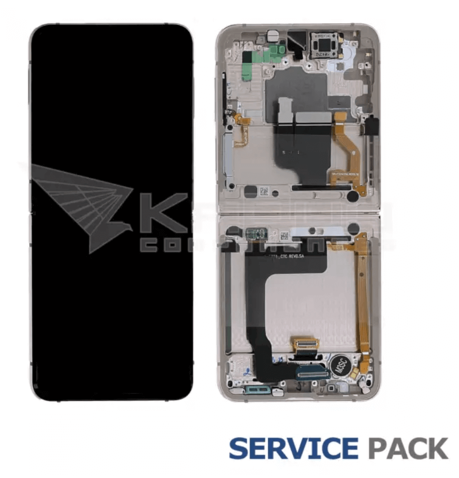 PANTALLA LCD SAMSUNG GALAXY Z FLIP4 F721B MARCO DORADO GH82-29440G GH82-29441G SERVICE PACK