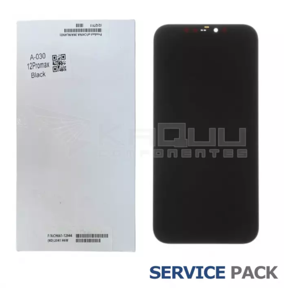 PANTALLA LCD IPHONE 12 PRO MAX NEGRO A2410 SERVICE PACK
