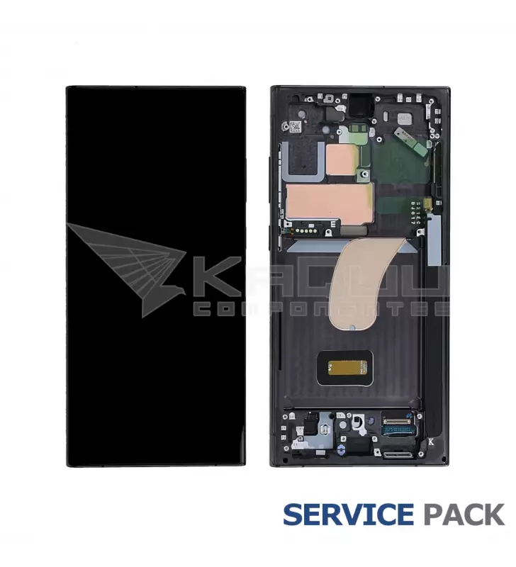 Pantalla Lcd Samsung Galaxy S23 Ultra S918B Marco Negro GH82-30466A GH82-30465A Service Pack

